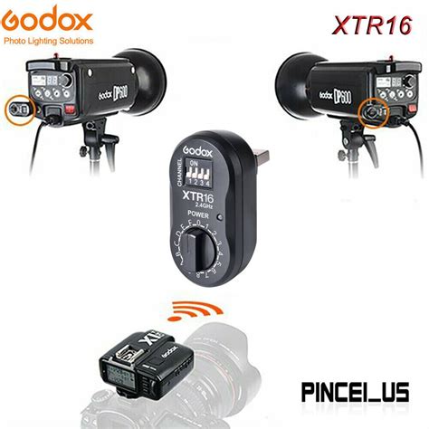 godox xtr16 2 4ghz wireless flash trigger receiver for x1c x1n transmitter pe66 ebay