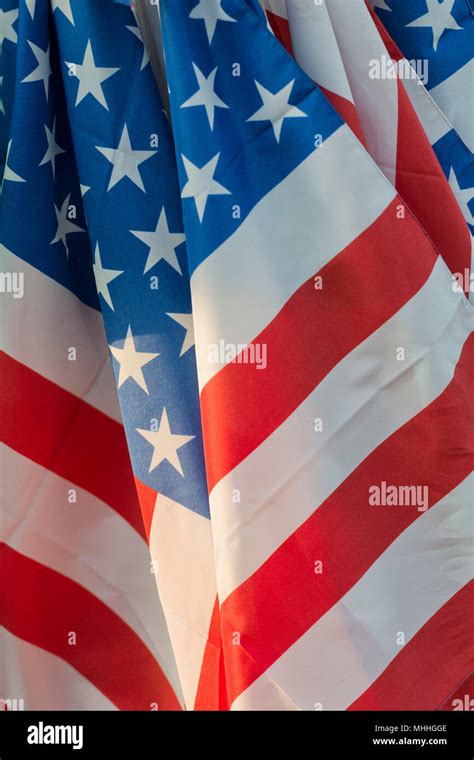 American Stars And Stripes Flag Waving Stock Photo Alamy