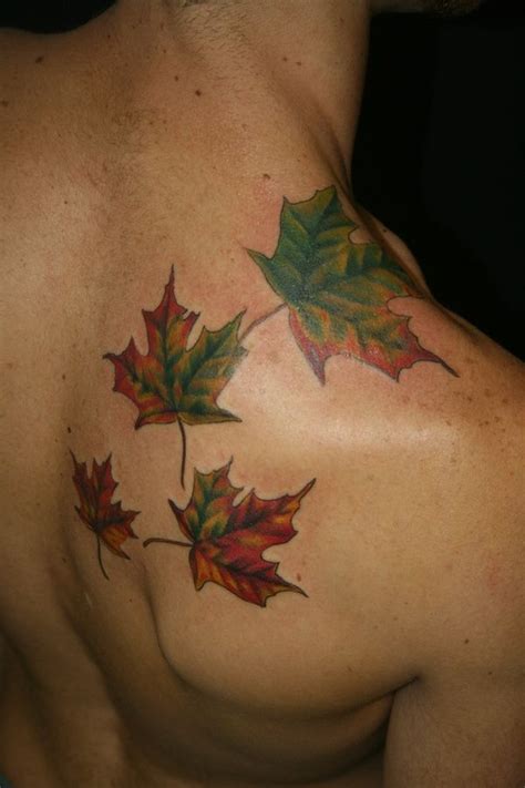 Maple Leaves Color Tattoo Fall Leaves Tattoo Tattoos