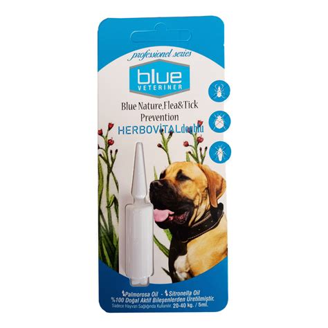 Blue Veteriner Herbiovital Bitkisel Köpek Ense Damlası 5 Ml 20 40 Kg