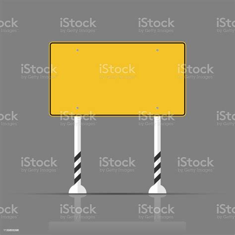 Yellow Traffic Signroad Board Signs Isolated On Transparent Background