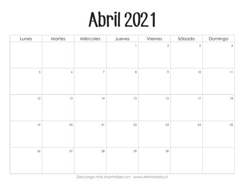 Calendario Mar 2021 Calendario Mes Abril 2021