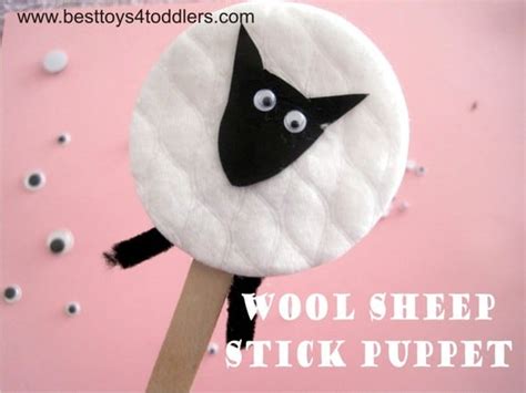 Diy Sheep Stick Puppet For Pretend Play And Sing Along