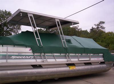 Boat lift canopy replacement fabric custom sewn for your boat lift frame. Bevs Canvas Covers
