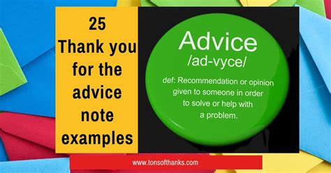 25 Thank You For The Advice Note Examples