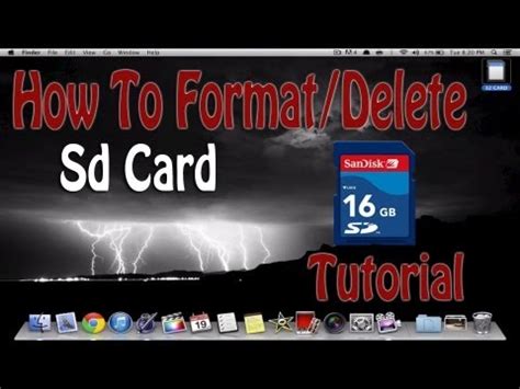 Learn what it means and how to format a usb drive with a mac. How To Erase SD Card On Mac Computer | Tutorial Format ...