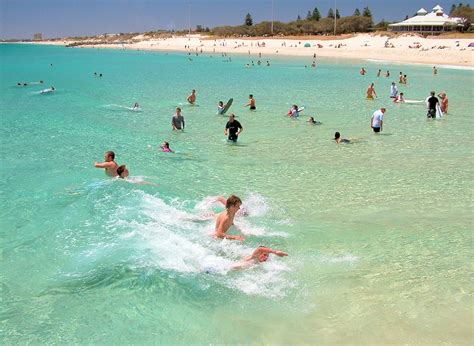 Swimming At City Beach Perth Western Australia Australia Beach