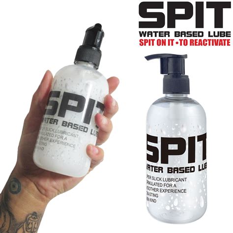 Spit Lube Water Based White Lubricant 250ml Large Bottle Hard On Gay