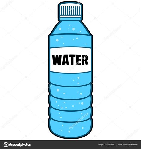 Bottle Water Cartoon Illustration Bottle Water Stock Vector Image By