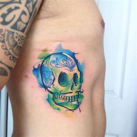 For tattoo designs, you can also have a skull look for the right placement to get rock and fashion. Watercolor Sugar Skull Tattoo Designs, Ideas and Meaning ...