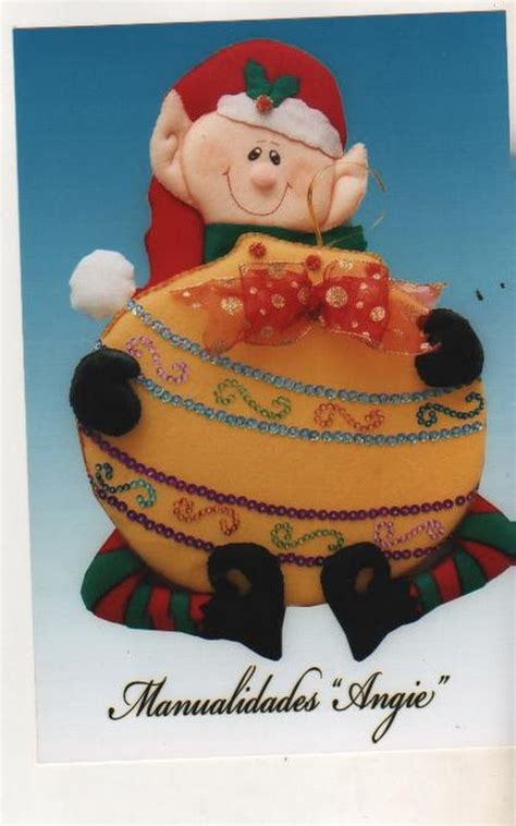 Pie de árbol de muñecos de nieve; Figuras navideñas bonitas en fieltro ~ Mimundomanual