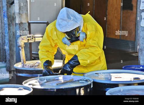Hazardous Material Handling And Disposal Stock Photo Alamy