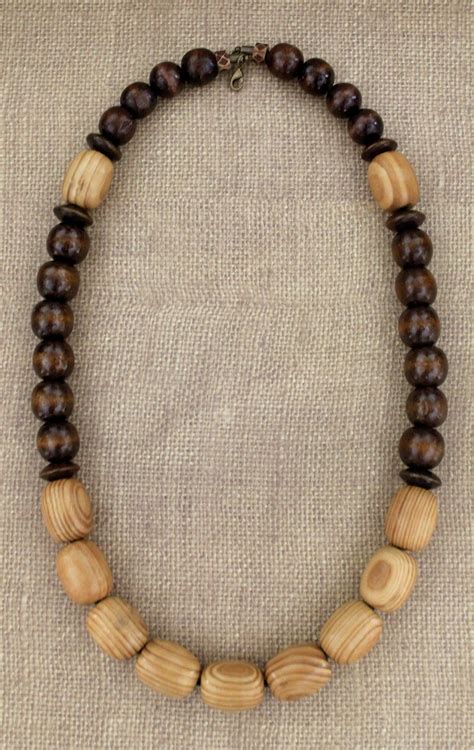 5 Mens Wooden Bead Necklace Lates Wood Idea Bantuanbpjs