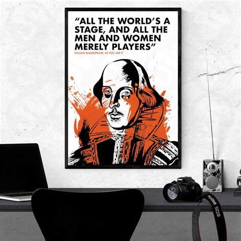 Drama Poster William Shakespeare Poster With Quote