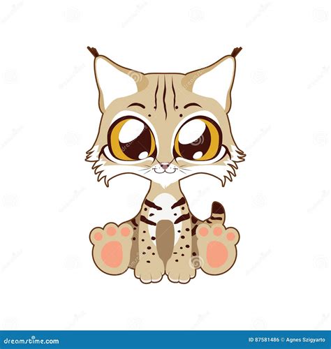 Cute Lynx Vector Illustration Art Stock Vector Illustration Of