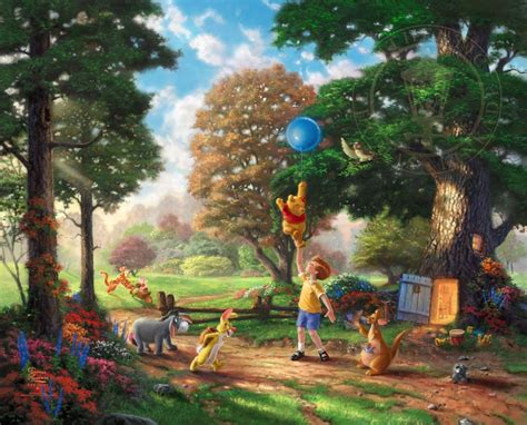 Winnie The Pooh Ii Limited Edition Canvas Thomas Kinkade Studios