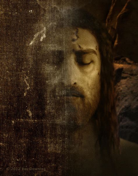Jesus And Shroud Digital Art By Ray Downing