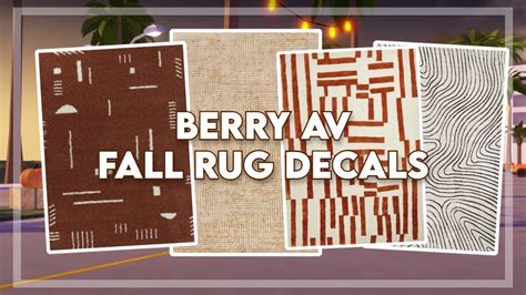 ♥fall Rug Decals Codes For Berry Avenue And Bloxburg Roblox Video ♥