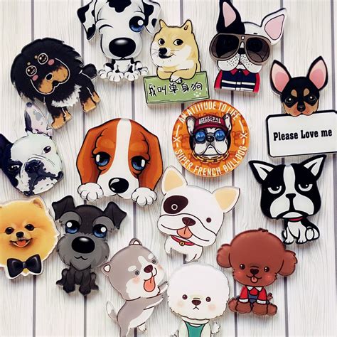 1pcs Kawaii Harajuku Dog Animal Badge Acrylic Brooch For