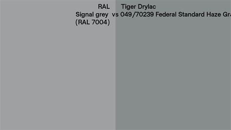 RAL Signal Grey RAL 7004 Vs Tiger Drylac 049 70239 Federal Standard
