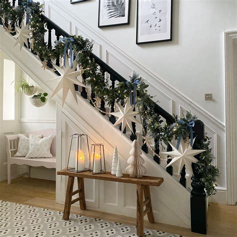 How To Decorate Stairs For Christmas Shelly Lighting