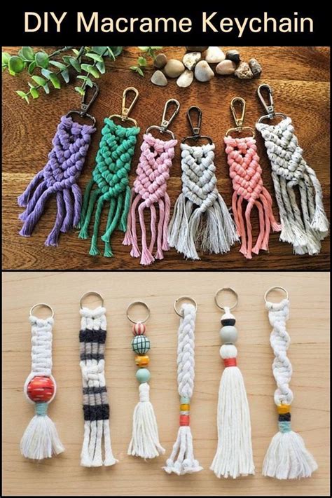 These DIY macrame keychains are adorable and functional gifts your