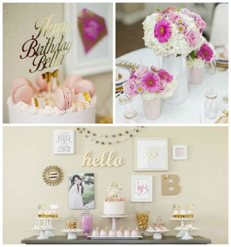 Karas Party Ideas Modern Pink Gold Birthday Party