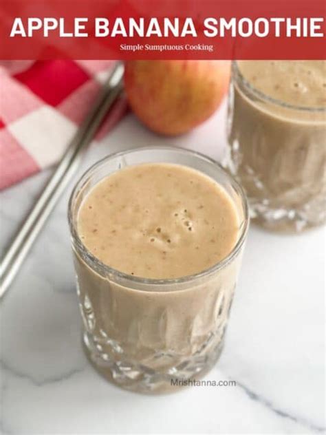 Easy Apple Banana Smoothie Recipe • Simple Sumptuous Cooking