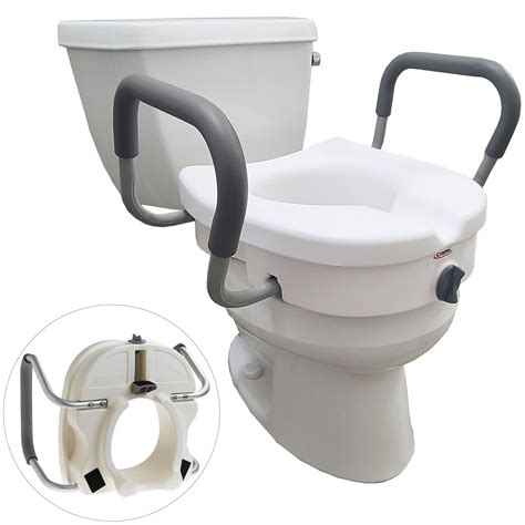 Buy Carex Ez Lock Raised Toilet Seat With Handles Inch Elevated Handicap Toilet Seat Riser