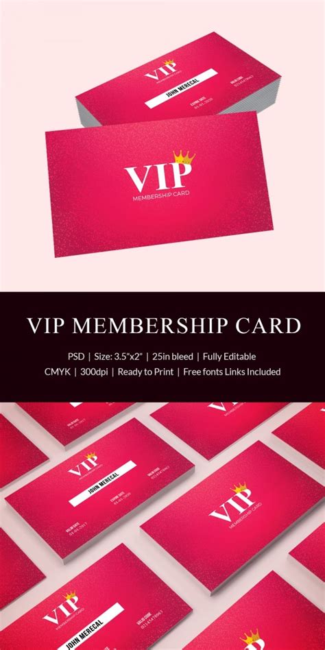 Available in 3.5x2 inches + bleed. 35+ Membership Card Designs & Templates | Free & Premium ...