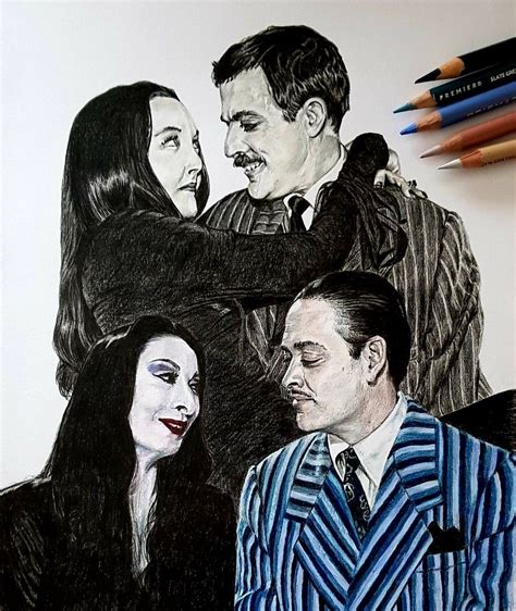 Carolyn Jones Los Addams Morticia And Gomez Addams Tim Burton Characters Dark Love Adams