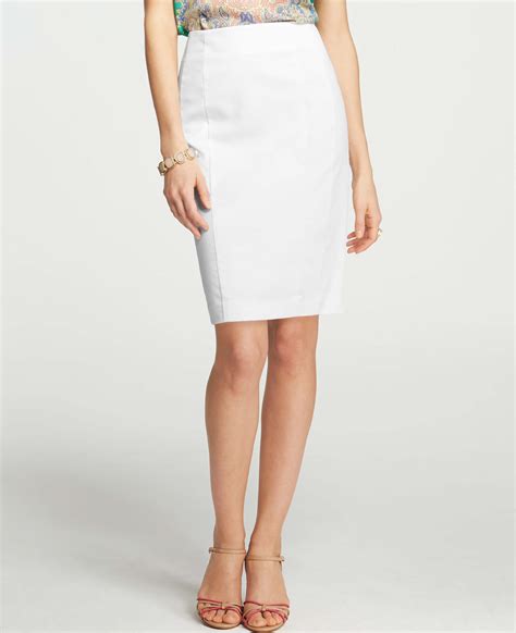 White Cotton Pencil Skirt Dress Ala