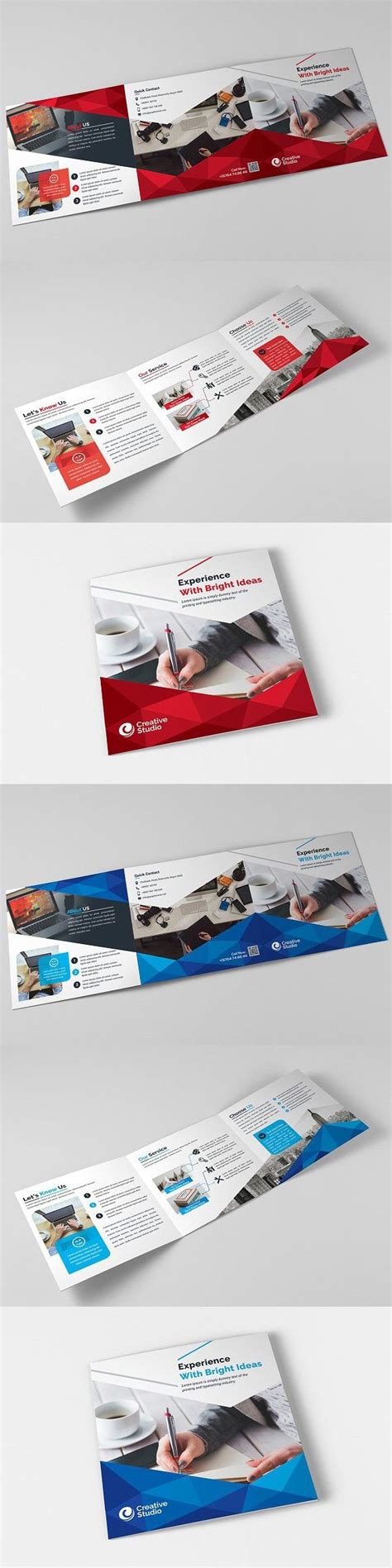 Template using a template will ensure that you design on the correct size and include the correct bleed specifications. Corporate Tri-Fold Brochure (With images) | Trifold brochure, Brochure, Business card design