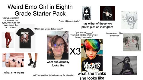 That One Weird Girl Who Became Emo In Eighth Grade Starter Pack R