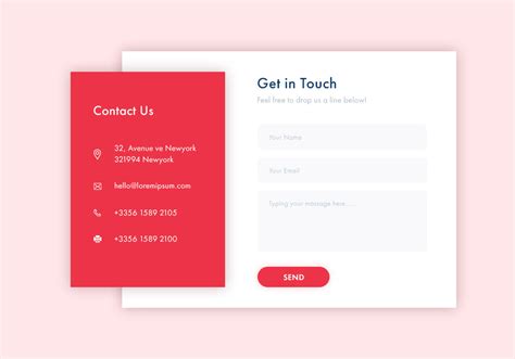 Contact Us Page Design On Behance Contact Us Page Design Simple Web
