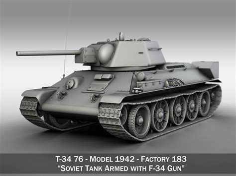 T 34 76 Model 1942 Factory 183 Soviet Medium Tank By Panaristi