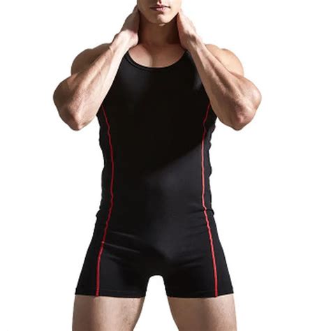 Men Tank Top Undershirt Men Bodysuit Body Stocking Sexy Jumpsuit Wresting Undershirts Shapper