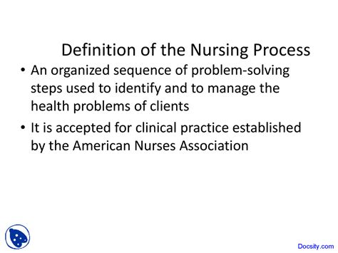 Definition Of Nursing Process Pediatric Nursing Lecture Slides