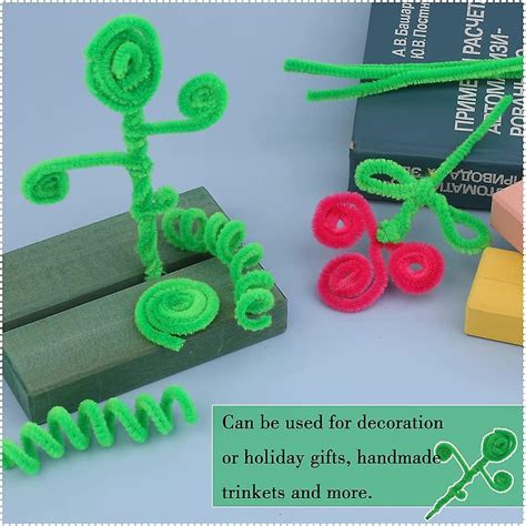 100 Pieces Pipe Cleaners Chenille Stem Solid Color Pipe Cleaners Set