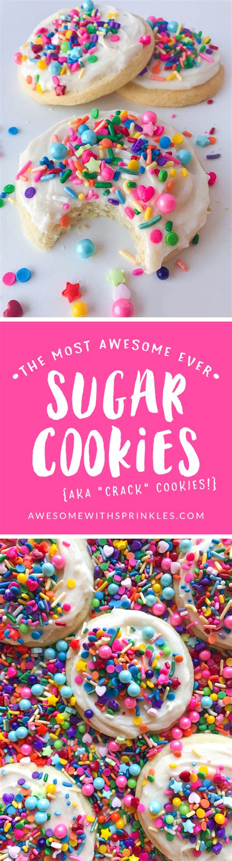 The Most Awesome Ever Sugar Cookies Awesome With Sprinkles