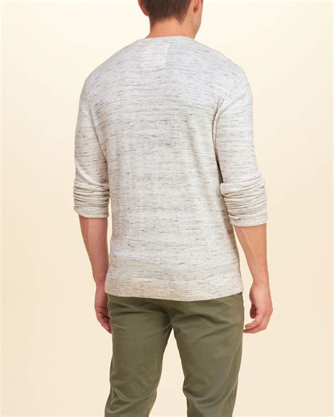 Lyst Hollister V Neck Icon Sweater In Gray For Men