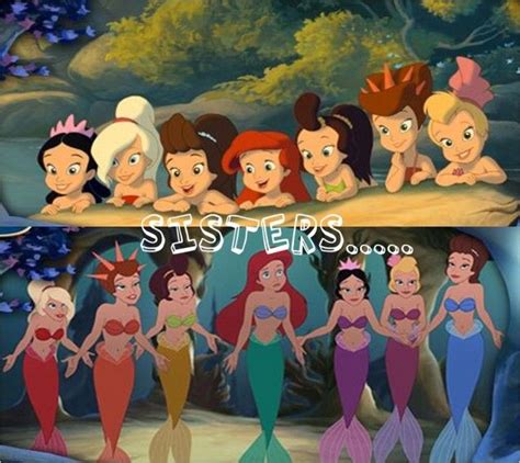 Ariel And Her Sisters Cute Disney Drawings Disney Princess Memes Disney Princess Drawings