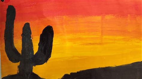 Glory Of Desert Acrylic Painting Youtube