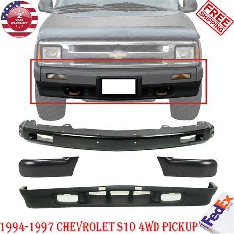 Front Bumper Lower Valance Bumper End For 1994 1997 S10 4wd Pickup
