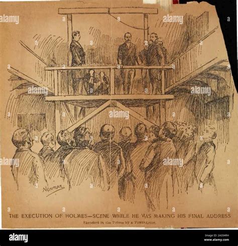 Execution Of H H Holmes Philadelphia Moyamensing Prison 1896 Stock