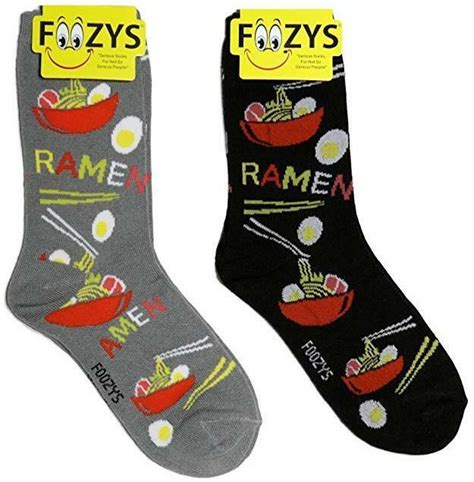 Ramen Noodle Soup Foozys Womens Crew Socks Ebay