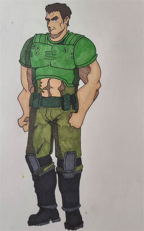 Doomguy Idle By Crowbirdieart On Deviantart