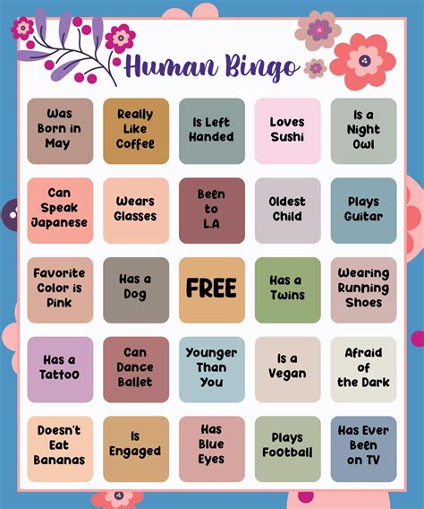 9 Best Images Of Printable Human Bingo Templates Human Bingo
