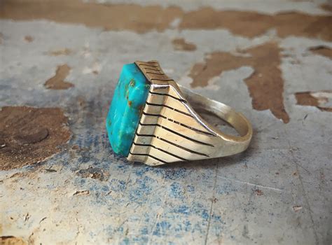 Men S Ring Size Sterling Silver Turquoise Jewelry Native American