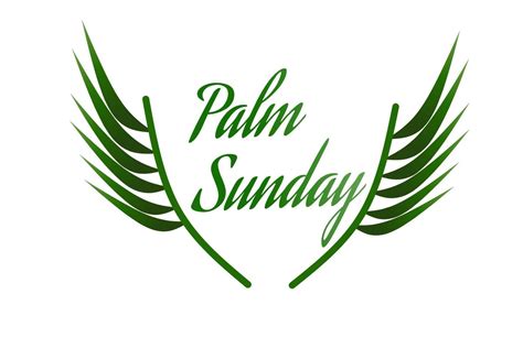 Palm Sunday Background With A Green Leaf Theme Vector Illustration